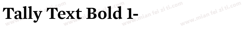 Tally Text Bold 1字体转换